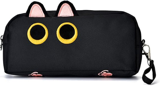 Large Capacity Pencil Case, 3D Cat Pen Bags Pencil Pouch Organizer for Office College School